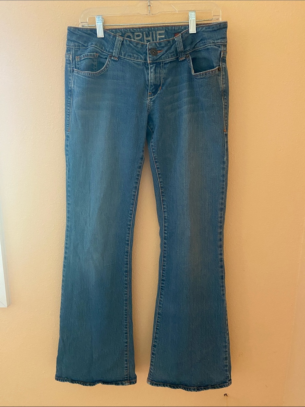 WOMEN’S JUNIORS DELIAS SOPHIE VINTAGE JEANS BELL BOTTOM FLARE, SIZE 13/14L